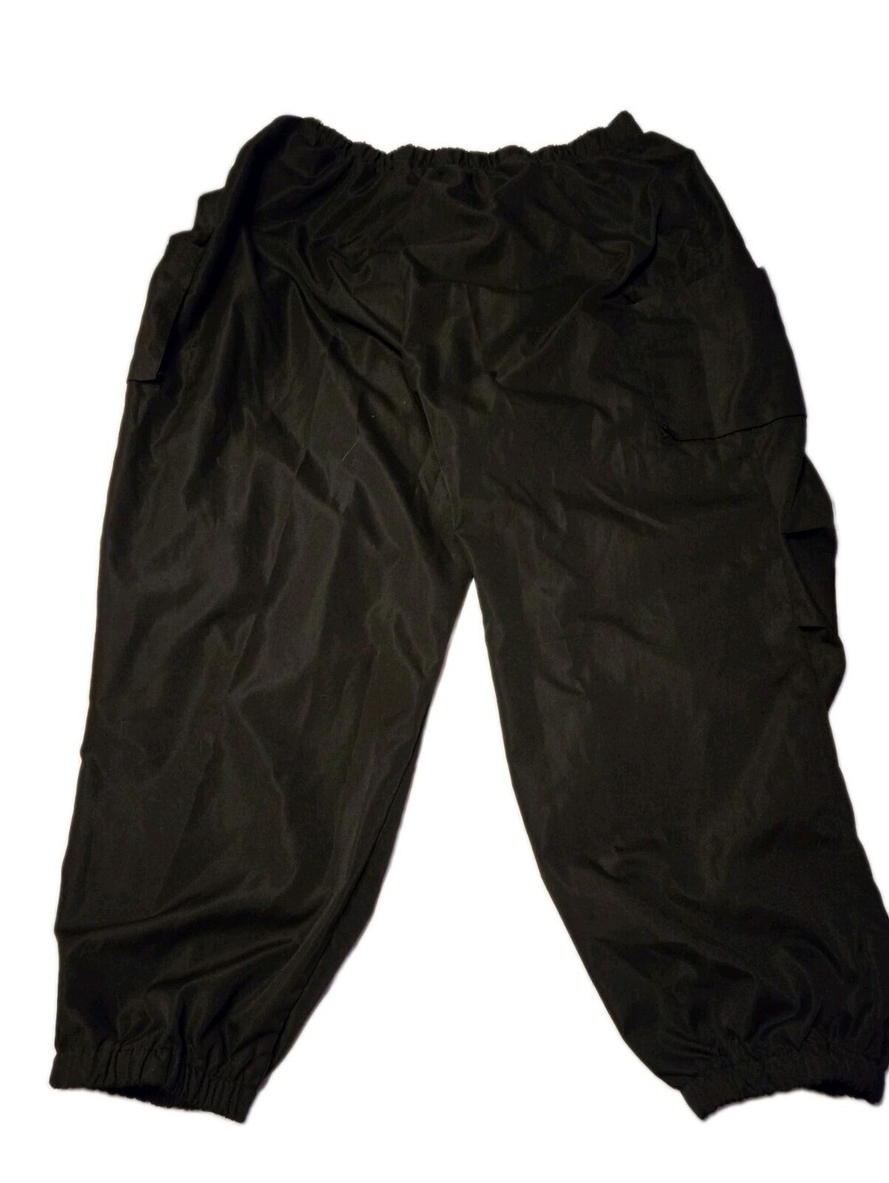 SHEIN Curve Black Nylon Windbreaker Track Pants Cargo Joggers Plus Size Women 4X